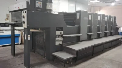 2004 Heidelberg SM 74-5H 5 color straight 52×74 size offset printing machine - in stock at our Sahibabad godown